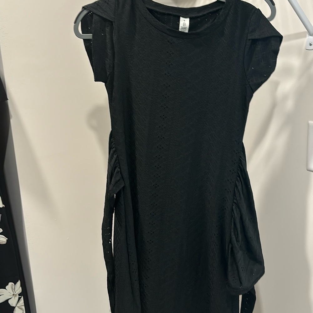 Black Dress with Front Tie
